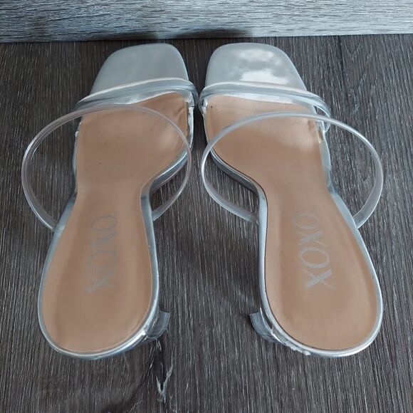 Women's XOXO Verena Dress Sandals Clear Slip On Heels Size 6 - Picture 6 of 11